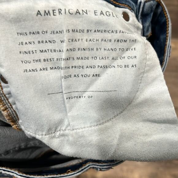 American Eagle Men's Next Level Flex Slim Jean Medium Wash Size 30x30 - Picture 9 of 9